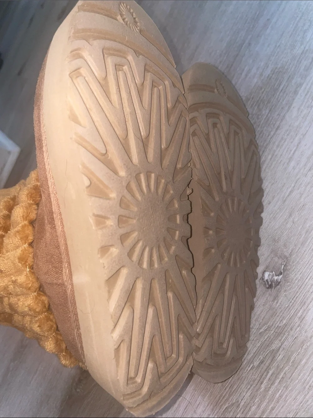Cozy Faux Suede Ruffle Cuff Boots | Women’s Size 8